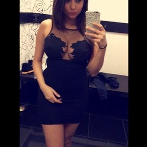 Bebe mini black dress